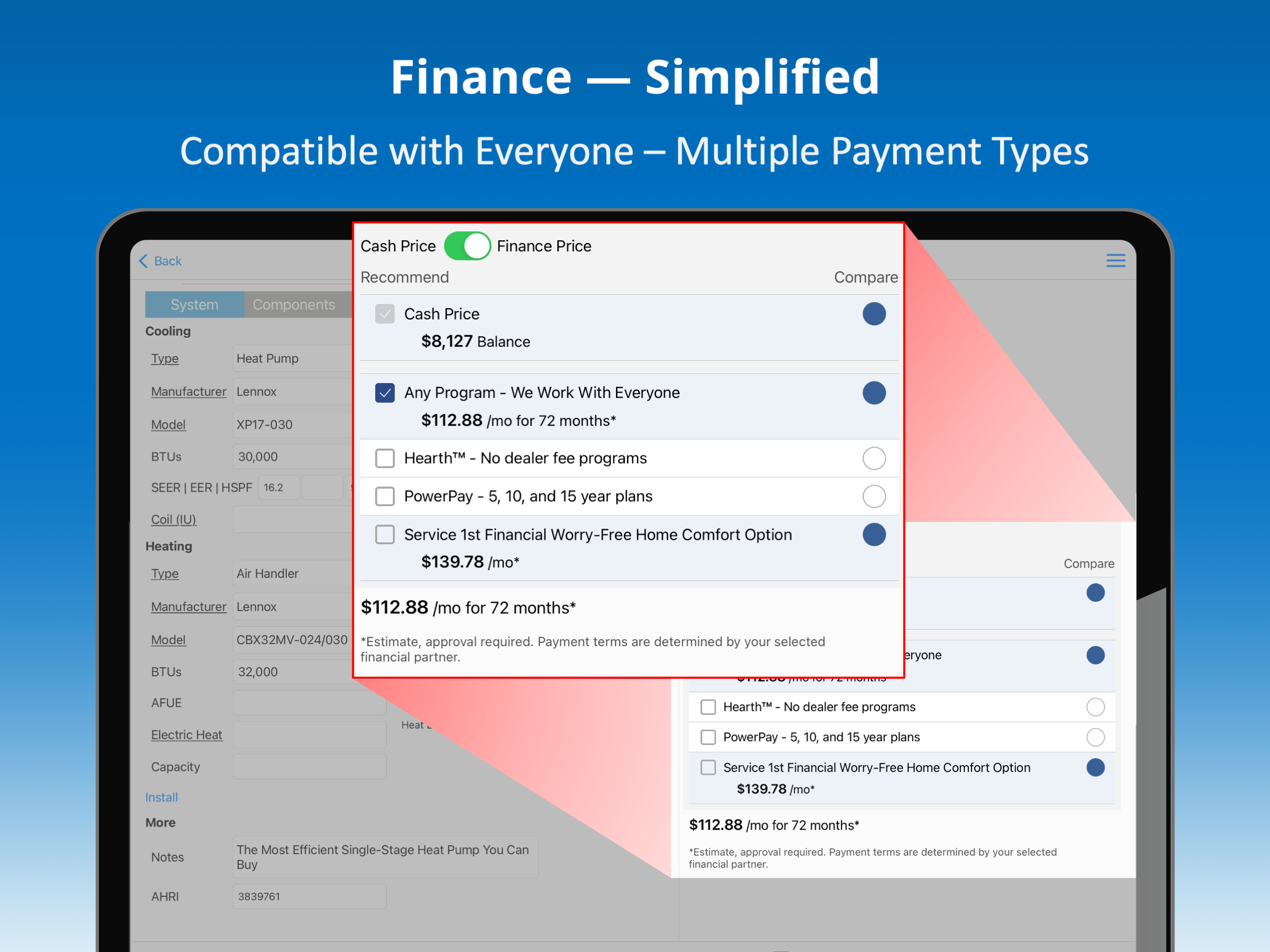 Finance feature release 9 June 2022