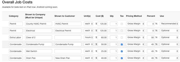 Overall Job Costs .5